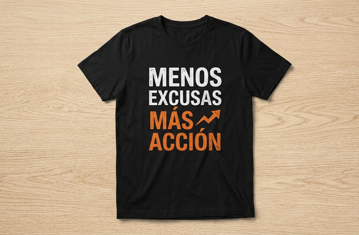 Camiseta - Menos Excusas, Más Acción