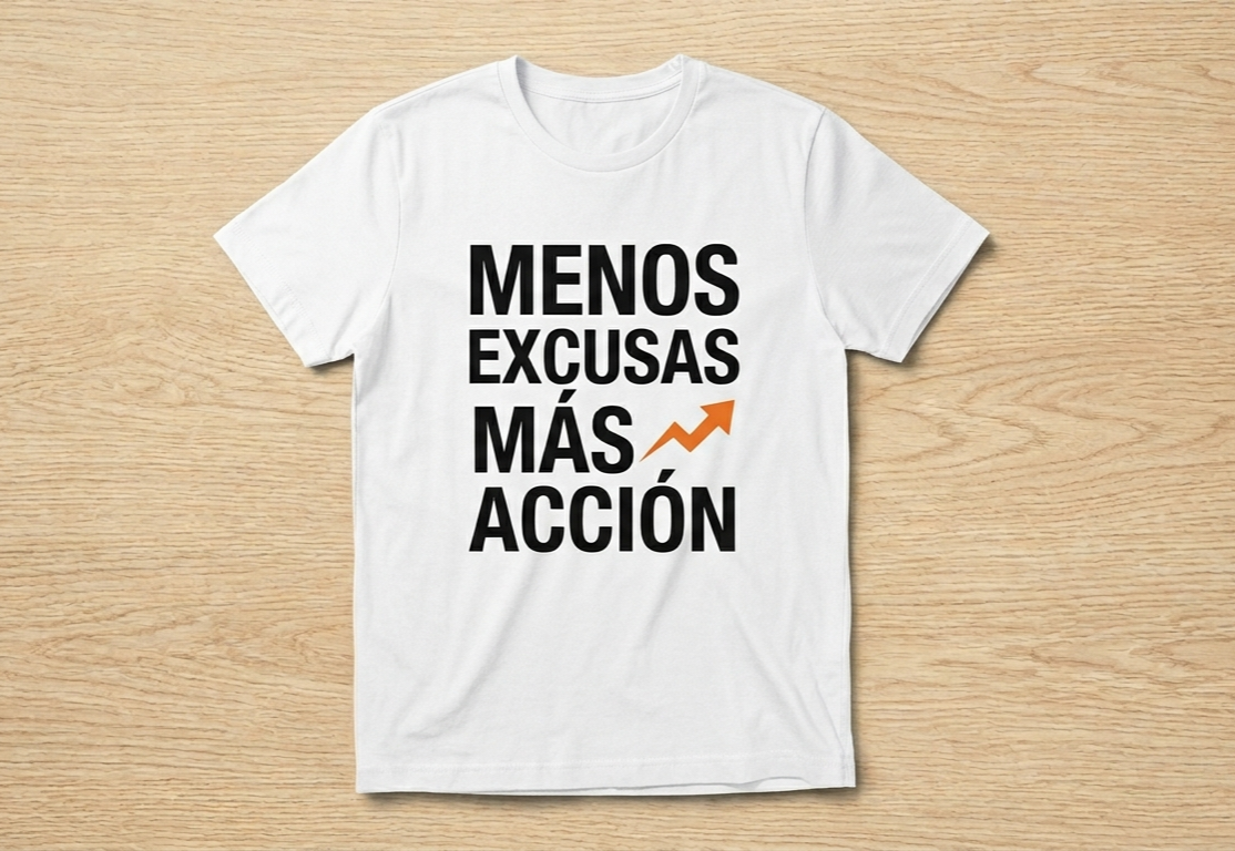 Camiseta - Menos Excusas, Más Acción