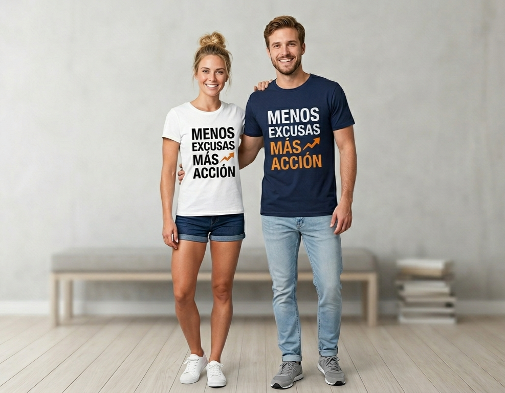 Camiseta - Menos Excusas, Más Acción