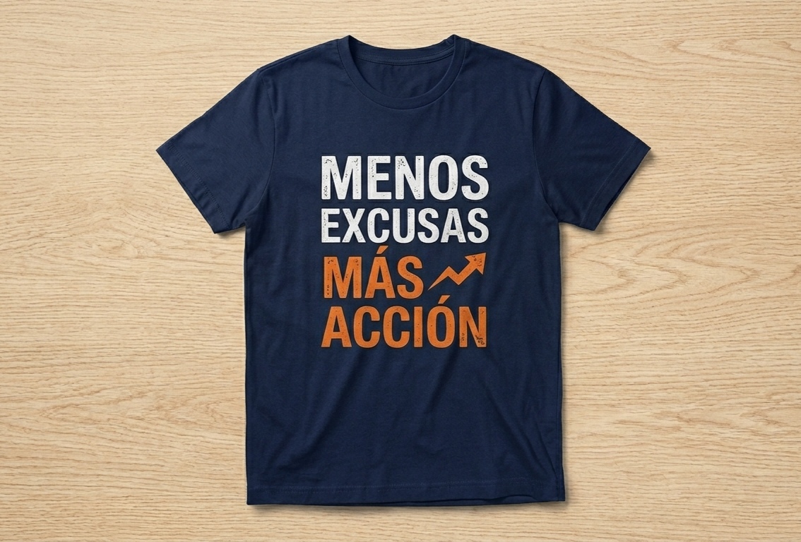 Camiseta - Menos Excusas, Más Acción